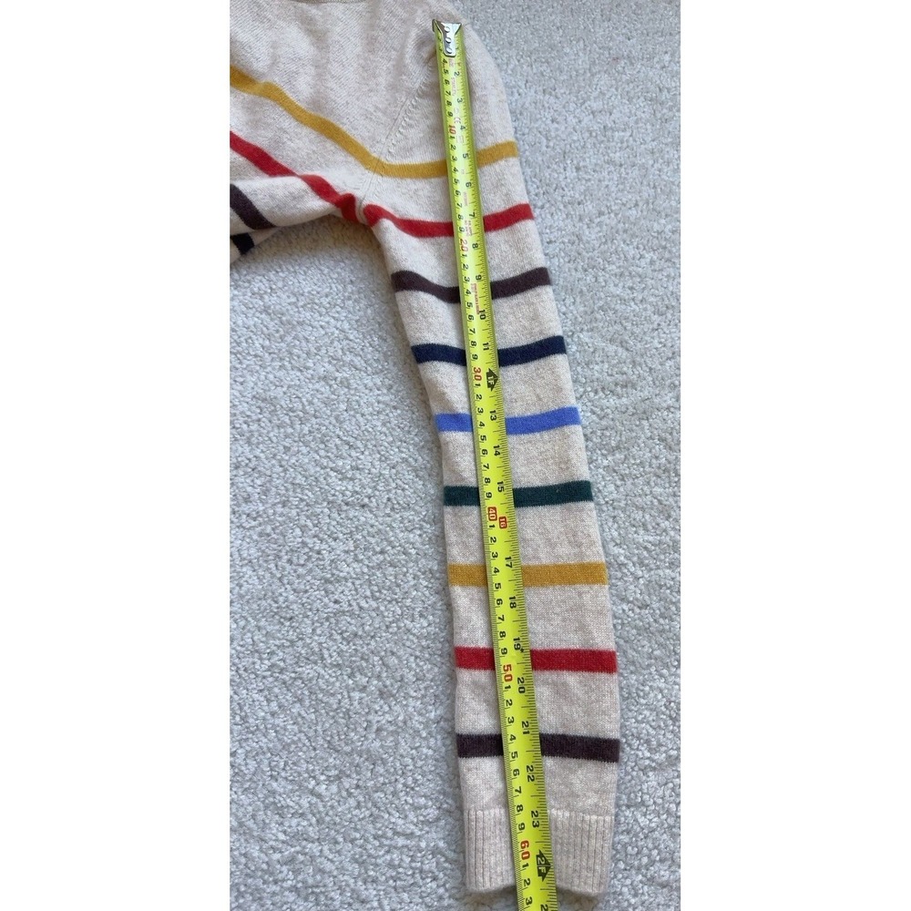 LL Bean Women's Classic Cashmere Sweater, Crewneck Stripe Size S - Picture 5 of 7